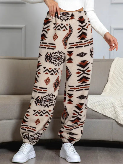 Pattern Fluffy Pants